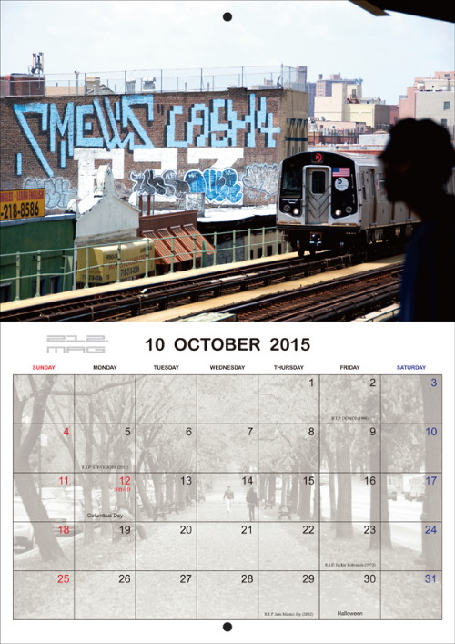 212.MAG "NEW YORK CITY STREETS” 2015 CALENDAR_OCTOBER2015